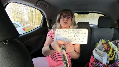 tootinyforher - blonde slut public car park exposure