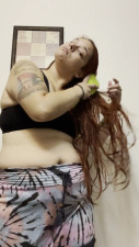 Randi the Ho - Native Goddess Brushes Hair SFW