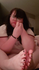 ticklishkai - cute chubby girl puts feet in ur face