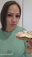 IndiscreetHotAndFit - F0010. Having breakfast - avocado eggs toast