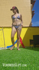 Venomous Lips - Mommy's Morning Bikini Yoga by the Pool