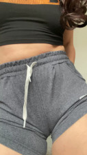 PlayfulAni - squats in shorts
