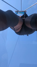 NikoyaNixx - SFW: Painting in fishnet stockings