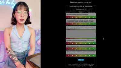 peachycatsnack - Fit nerdy girl takes the BDSM test and talks about her kinks