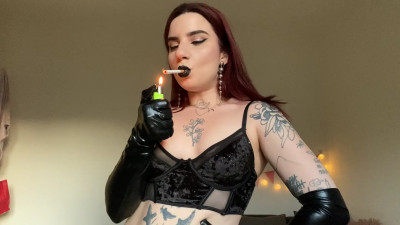 AdeleHandy - Black Lipstick. Smoking Compilation