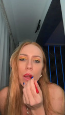 AlyaCherry - SFW Putting my red lipstick on