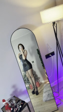 heartanna - Leather tight dress, mirror and myself
