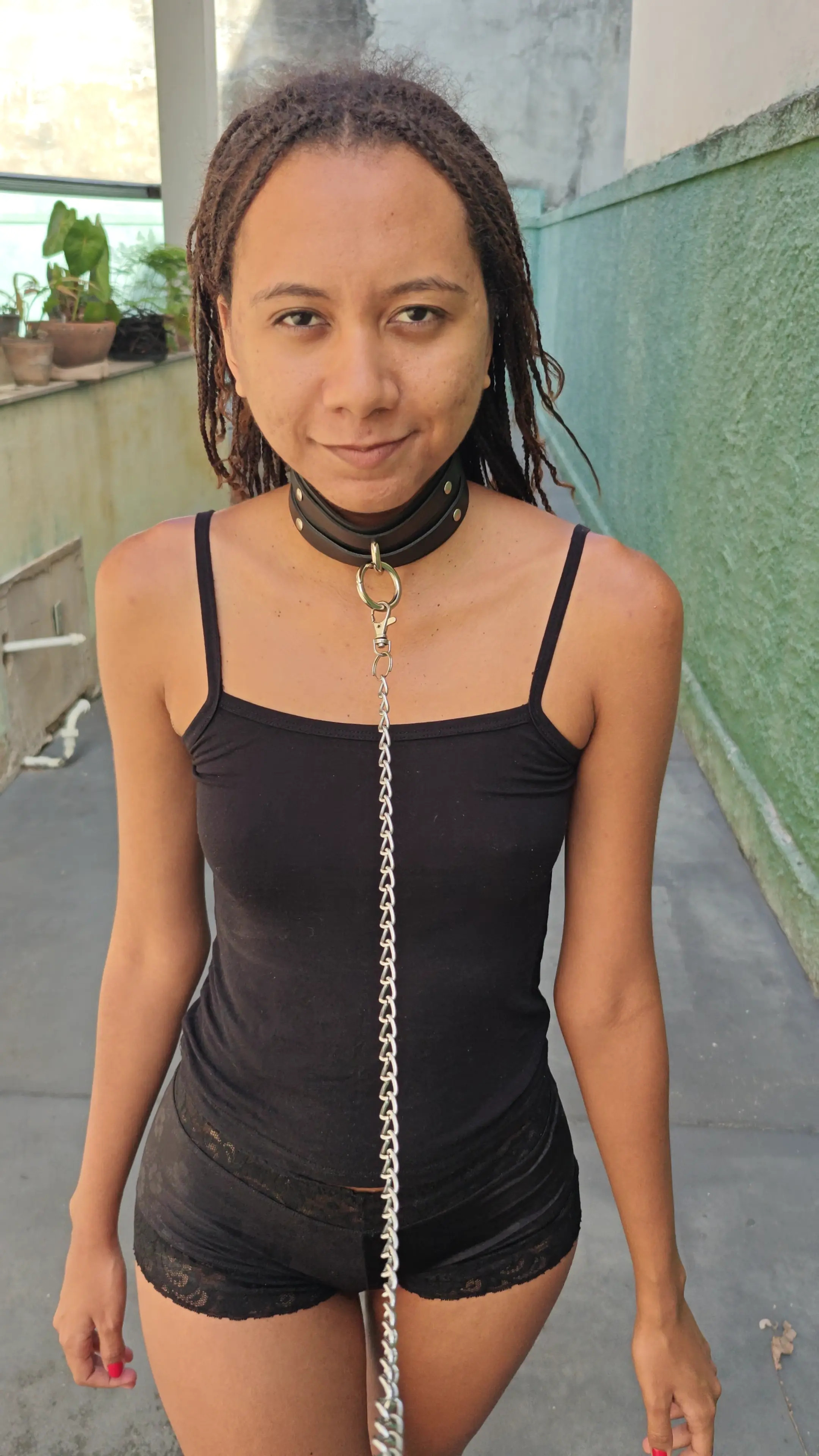 Exclusive Leak: LilySlav3 - Walking on a Leash and Harness in the Yard with my Master - Stream in FullHD | Hotleakxxx.com