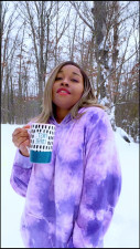 Nina Rivera_XO - Hot Cocoa or Coffee in the Snow Sexy Nina Rivera