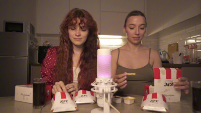 MeowSonya - ASMR Mukbang: Enjoying KFC French Fries & Fried Chicken