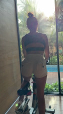 Princess_Monica - Gym Workout in Sexy Top and Tight Shorts