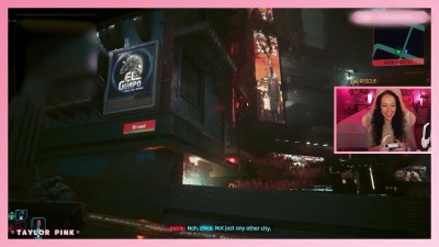Taylor Pink - 1st Time Seeing Night City CyberPunk2077