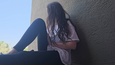 KhaoticKourtney - Smoking a marlboro outside