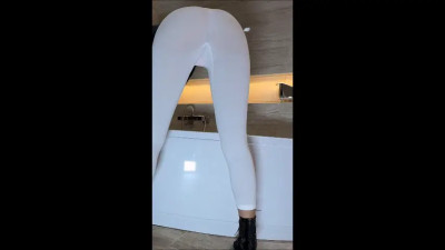 SecretsChris - Fitness girlfriend washes the bathroom 2
