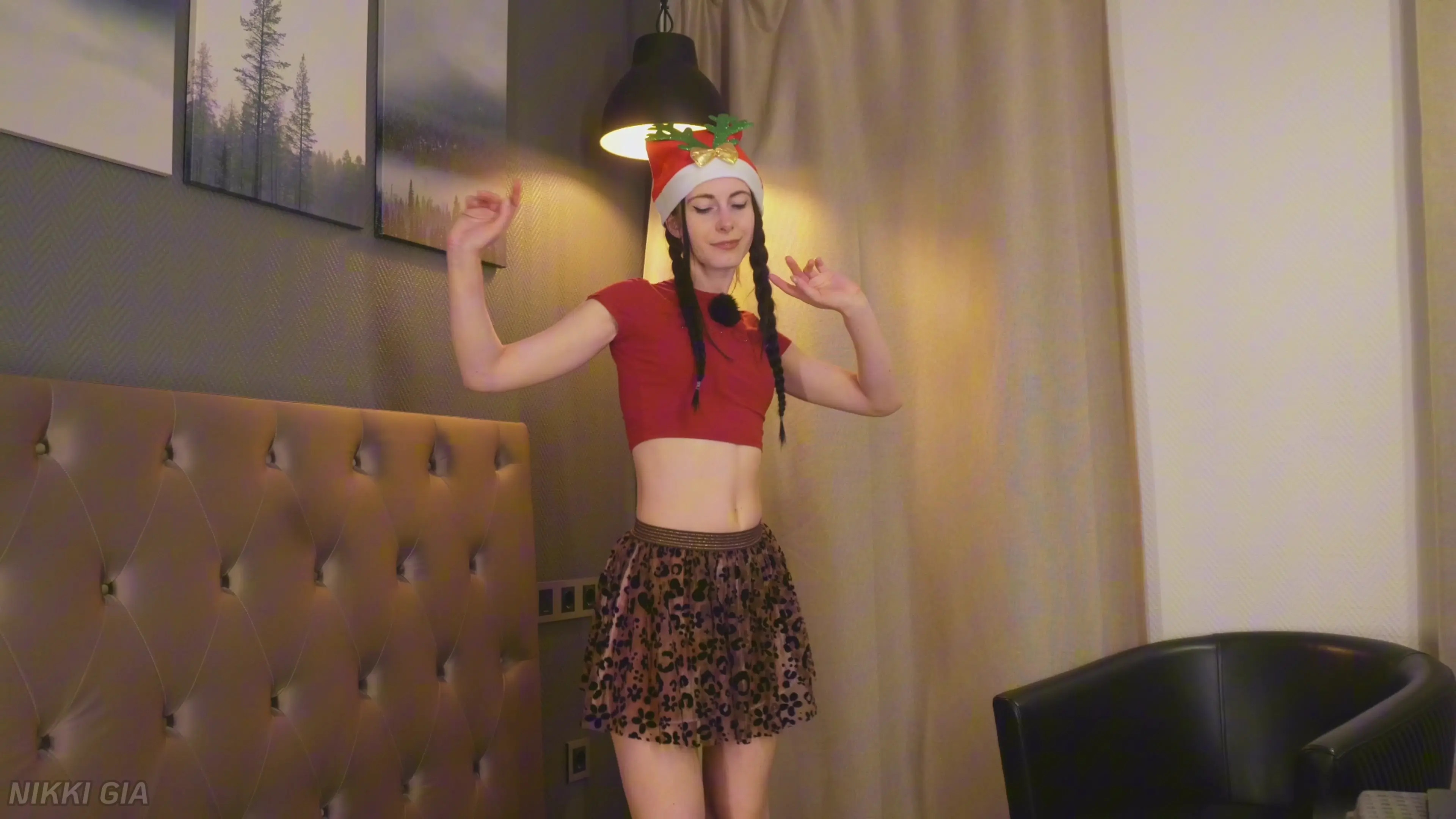 Exclusive Leak: Nikki Gia - Christmas dance with stronger rhythms - Stream in FullHD | Hotleakxxx.com