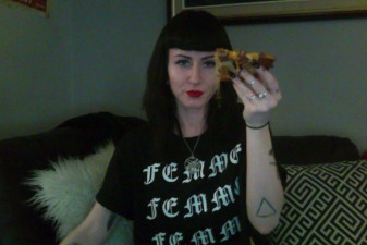 MeaganAmelia - eating pizza and burping in your face