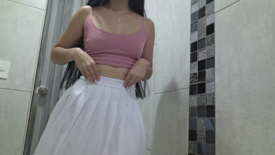 alexiatwerkvideos - white skirt try on haul