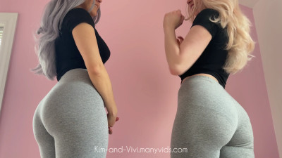 Kim and Vivi - Booty Battles: Yoga Pants Face-Off Rock Paper Scissors