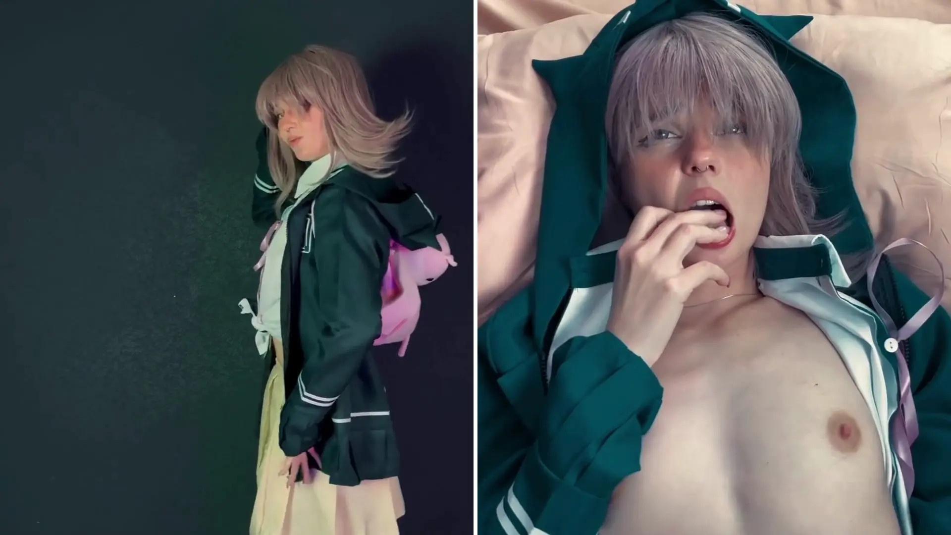 Exclusive Leak: Lil cosplay slut - Chiaki Nanami Cosplay - Danganronpa - Promo Video - Stream in FullHD | Hotleakxxx.com