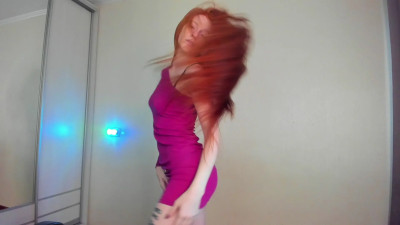 Alice_Ginger - Sexy dance from a redhead in a little pink dress