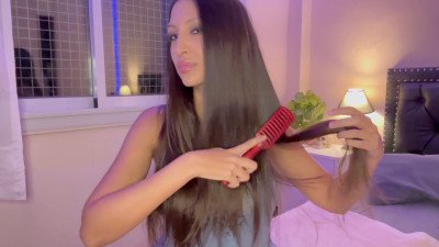 misskimestry - Brushing my long hair