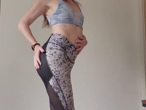 SweetMarySweet - Stylish Tease in Two Leggings and a Skirt with Bike Shorts