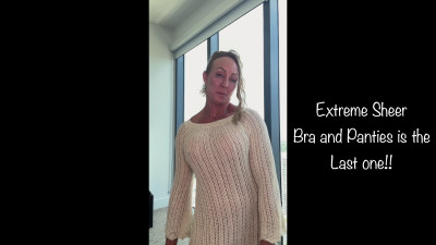 FitwifeJewels - Sheer Bra and Panties plus Dress Try On