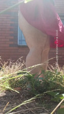 Riley Ransom - Big hairy femboy pees outside