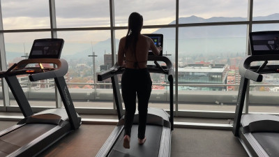 NicoleBelle - Gym time at the hotel