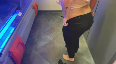 JadedJuneBug - Getting undressed to go cum in the tanning bed