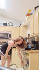 MamaThickLips - Hot Transgirl Does Dishes in a Maid Dress While you Watch